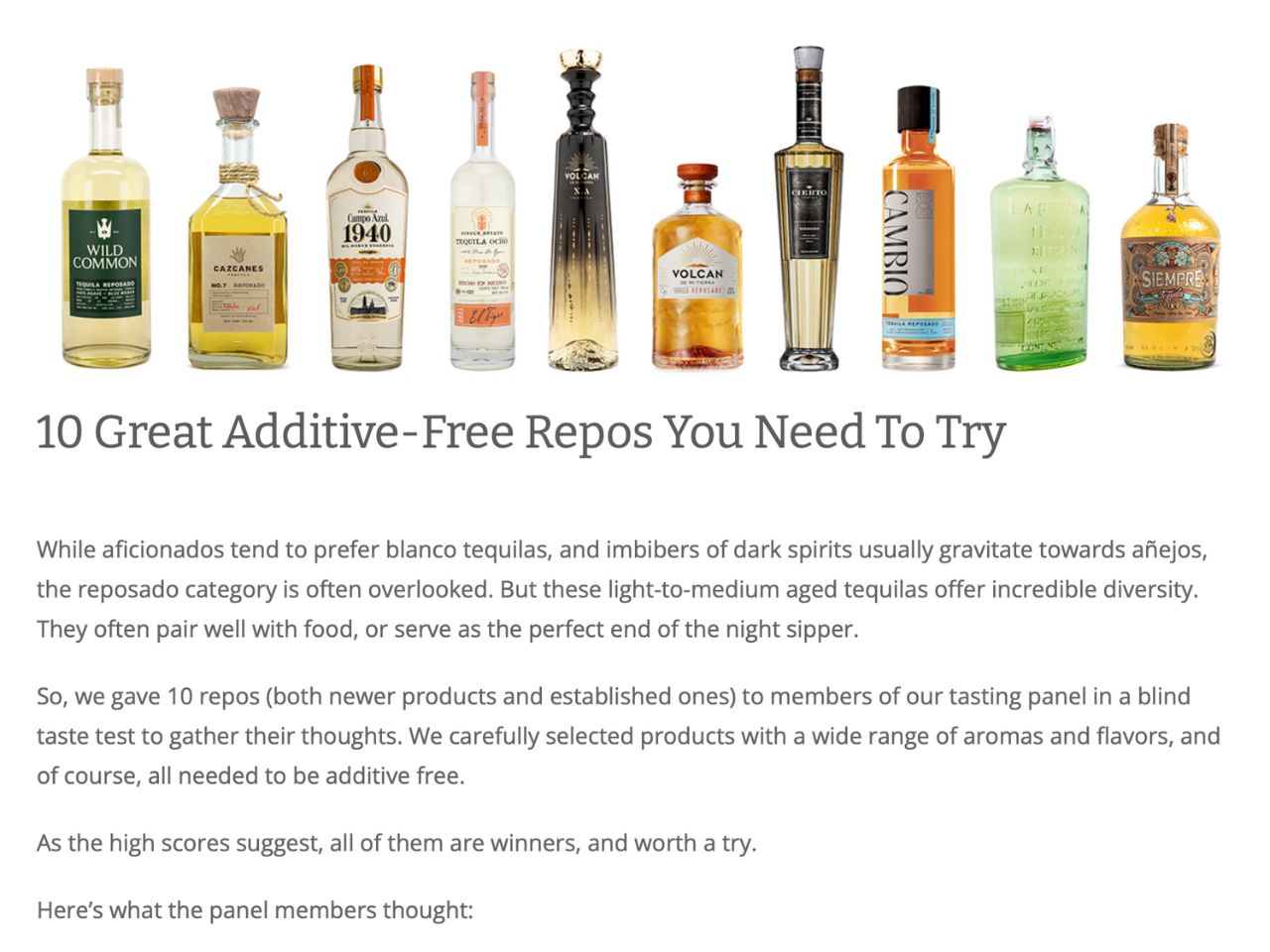Tequila Taste Test