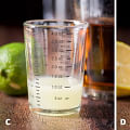 fresh lime juice in measuring cup
