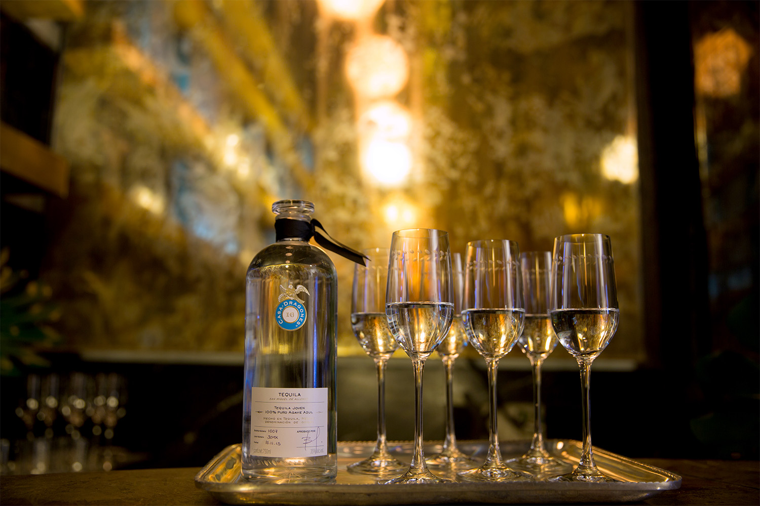 Joven tequila with Dim Sum