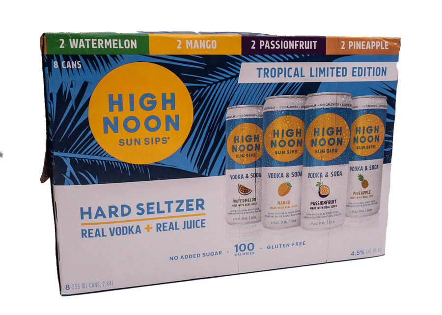 High Noon Tequila\'s stylish bottle design