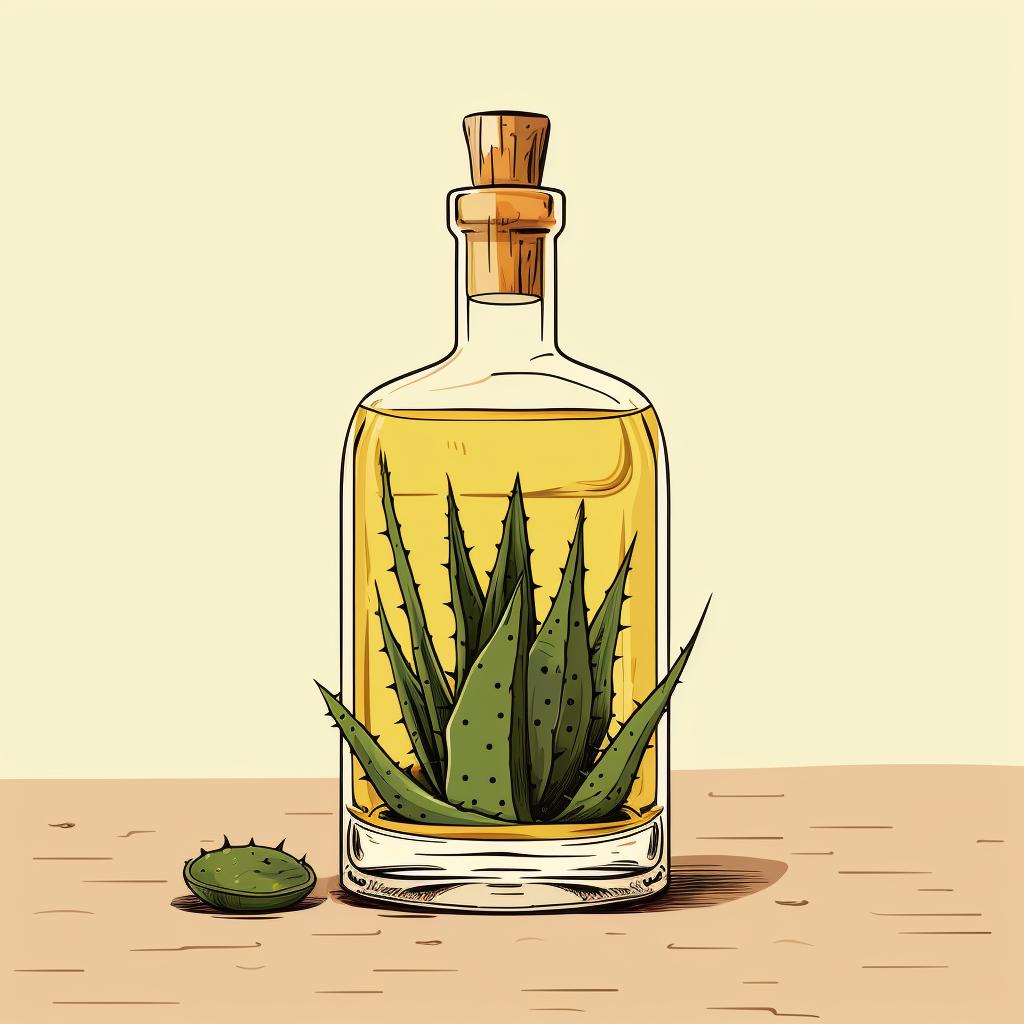 A bottle of Espadin agave mezcal