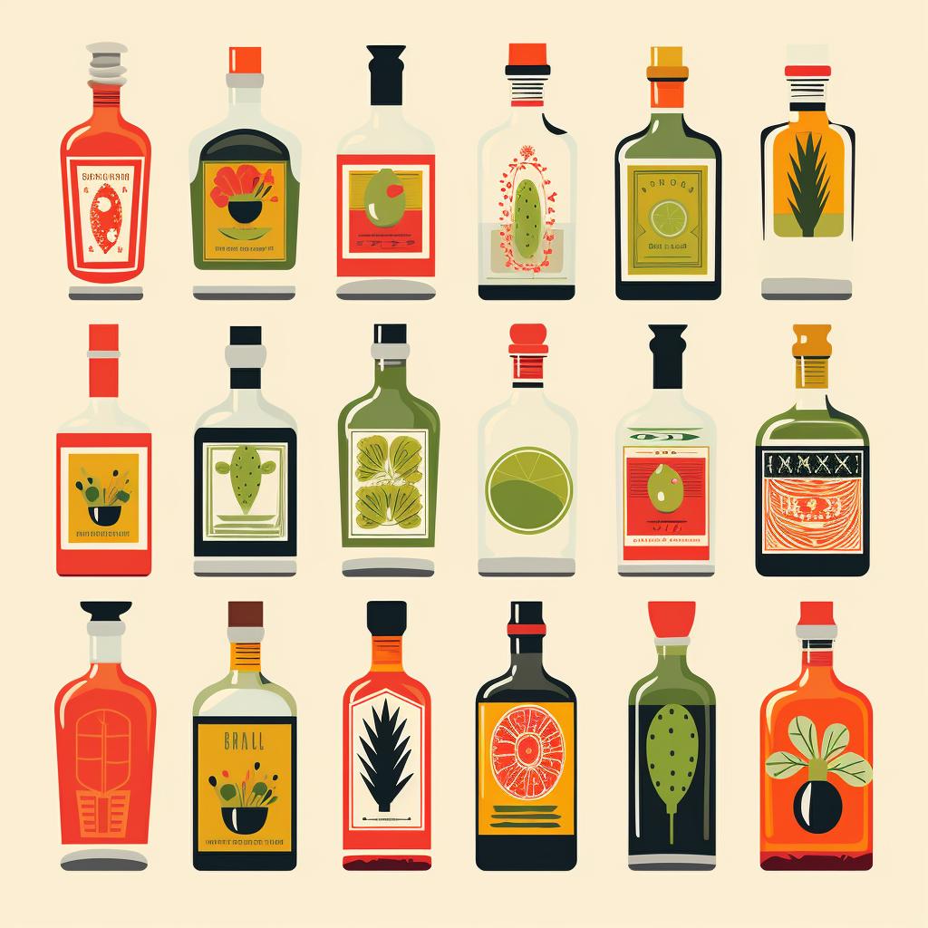 A selection of high-quality tequila bottles